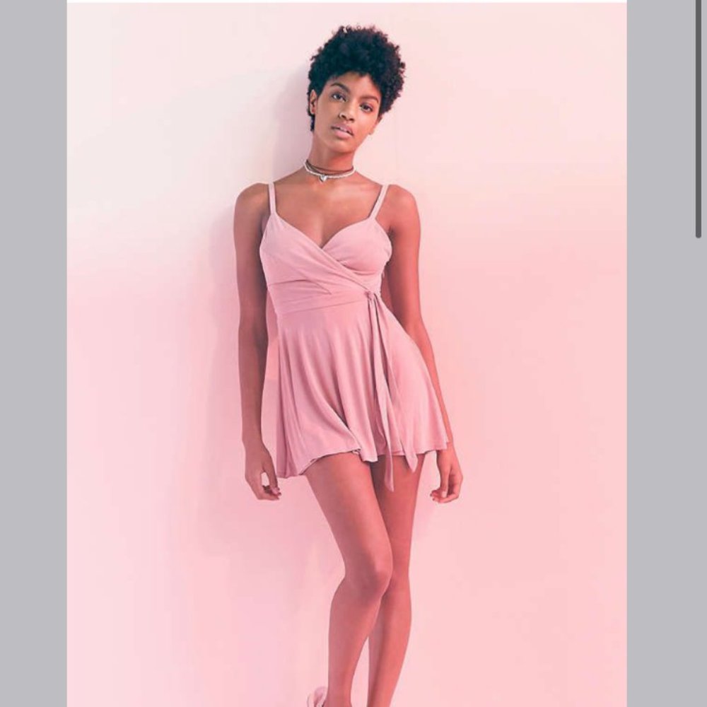 UO veruca pink wrap romper
